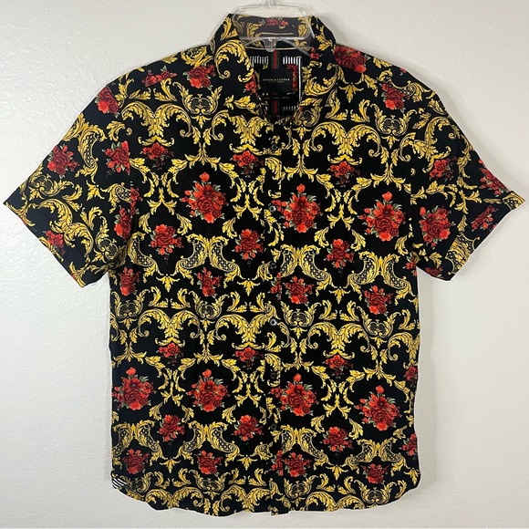 Denim & Flower Floral Button Up Shirt - Sz L - Picture 1 of 5